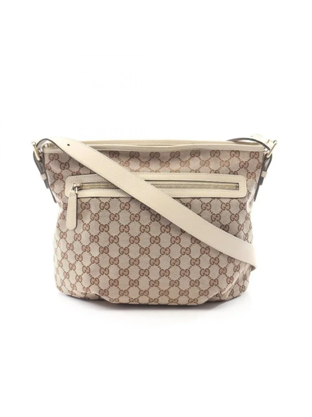 Gucci Shoulder Bag GG Canvas Beige Off White
